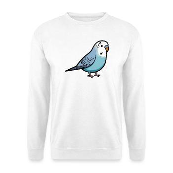 Amoureux des oiseaux perruches bleues - Sweat-shirt Unisexe - blanc - Devant