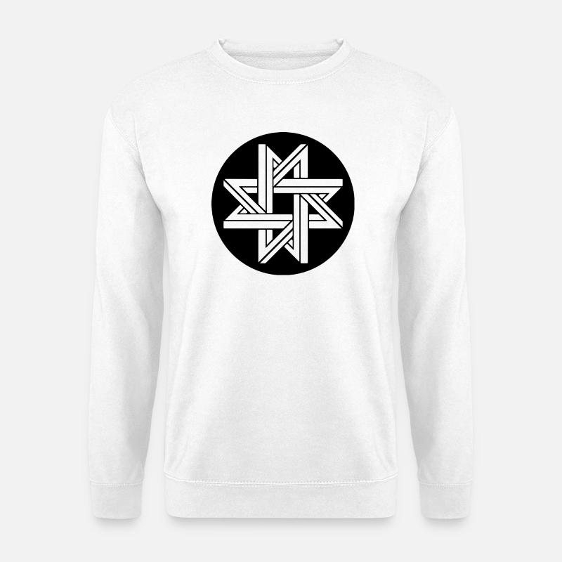 Unmöglicher Geometrie-Stern - Unisex Pullover - Weiß