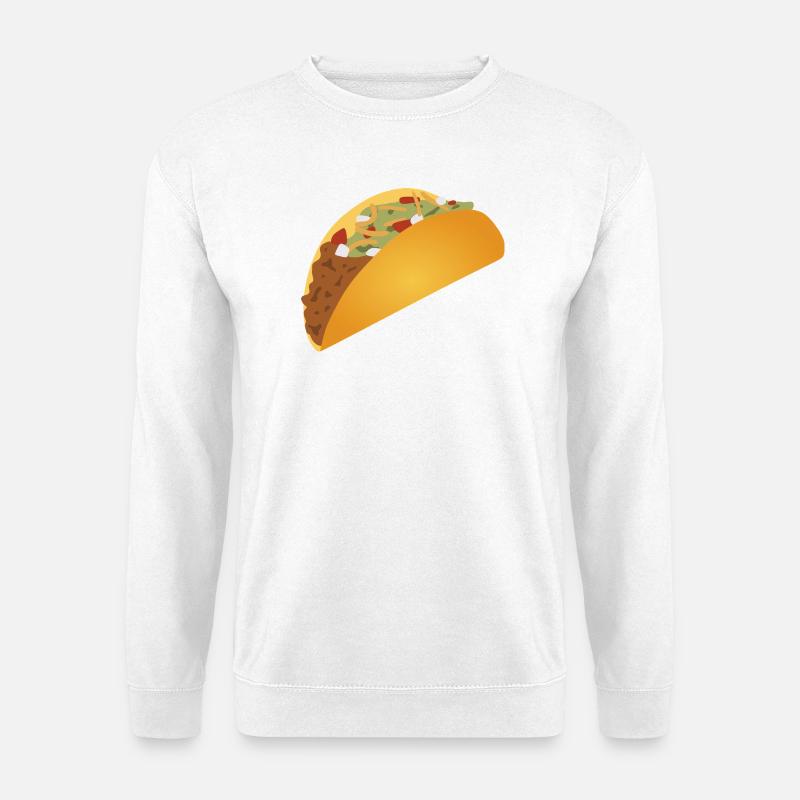 Lebendiger Taco-Musterdruck - Unisex Pullover - Weiß