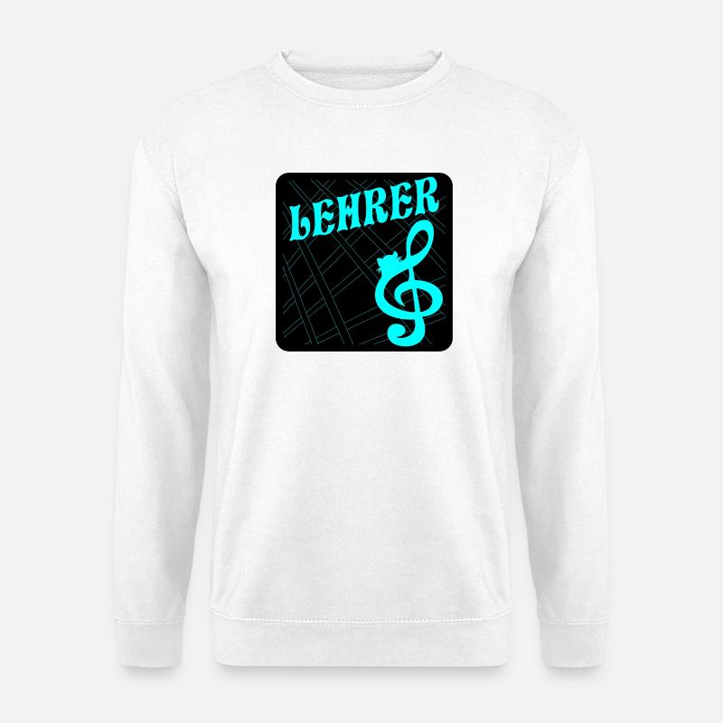 Lehrer Musik Notenschlüssel - Unisex Pullover - Weiß