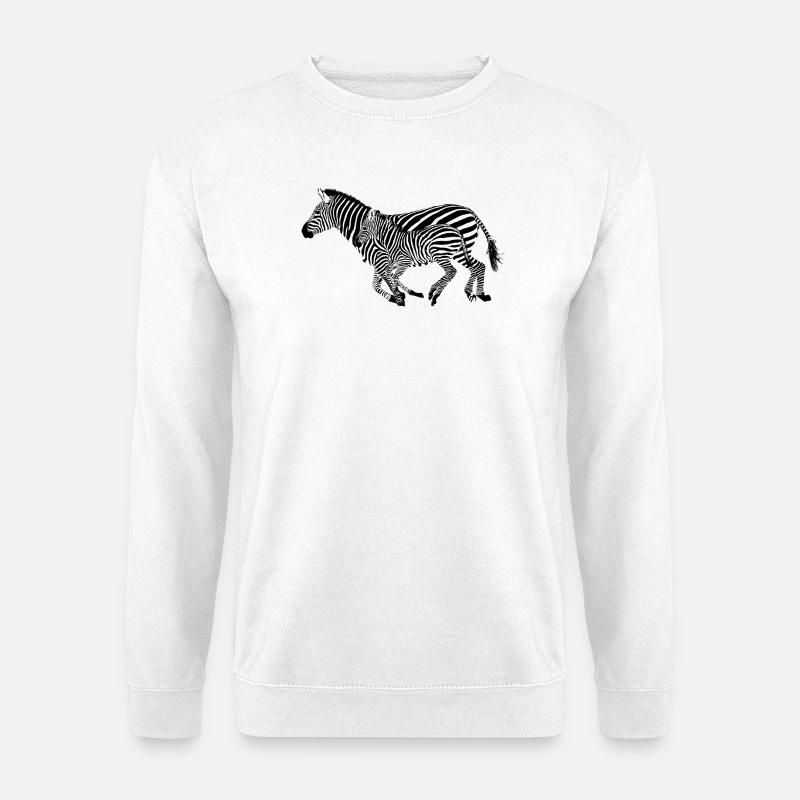 Zebra - Unisex Pullover - Weiß
