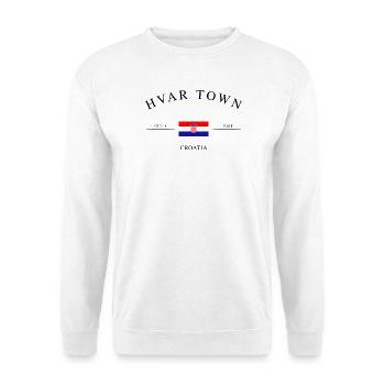 Hvar Town Croatia – Holiday Souvenir & Gift - Unisex Sweatshirt - white - Front