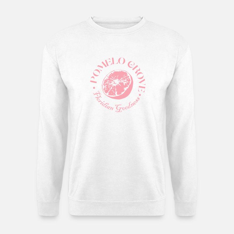 Rosa Zitrusfrüchte Umarmung Design - Unisex Pullover - Weiß