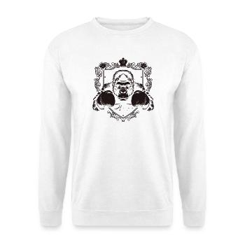 Gorilla with fighting pose - Unisex Sweatshirt - white - Front