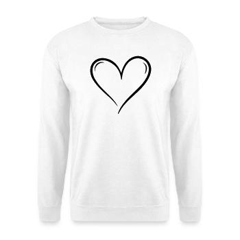 Herz Symbol Illustration - Unisex Pullover - Weiß - Vorne