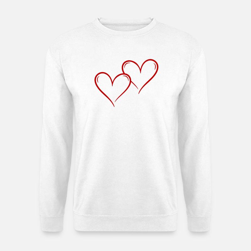 Herzen Liebe Symbol - Unisex Pullover - Weiß