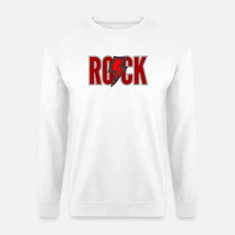 ROCK Rotes Logo - Unisex Pullover - Weiß