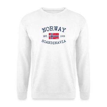 Norway - Norge - Norwegen - Scandinavia - 1905 - Unisex Pullover - Weiß - Vorne