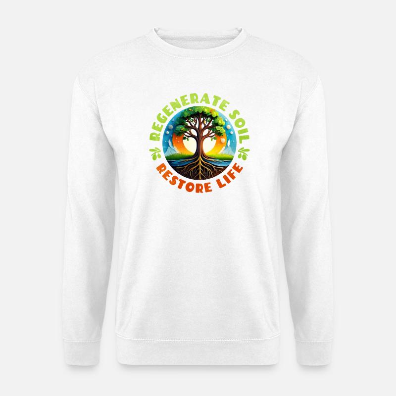 Lively tree representation for nature - Unisex Sweatshirt - white