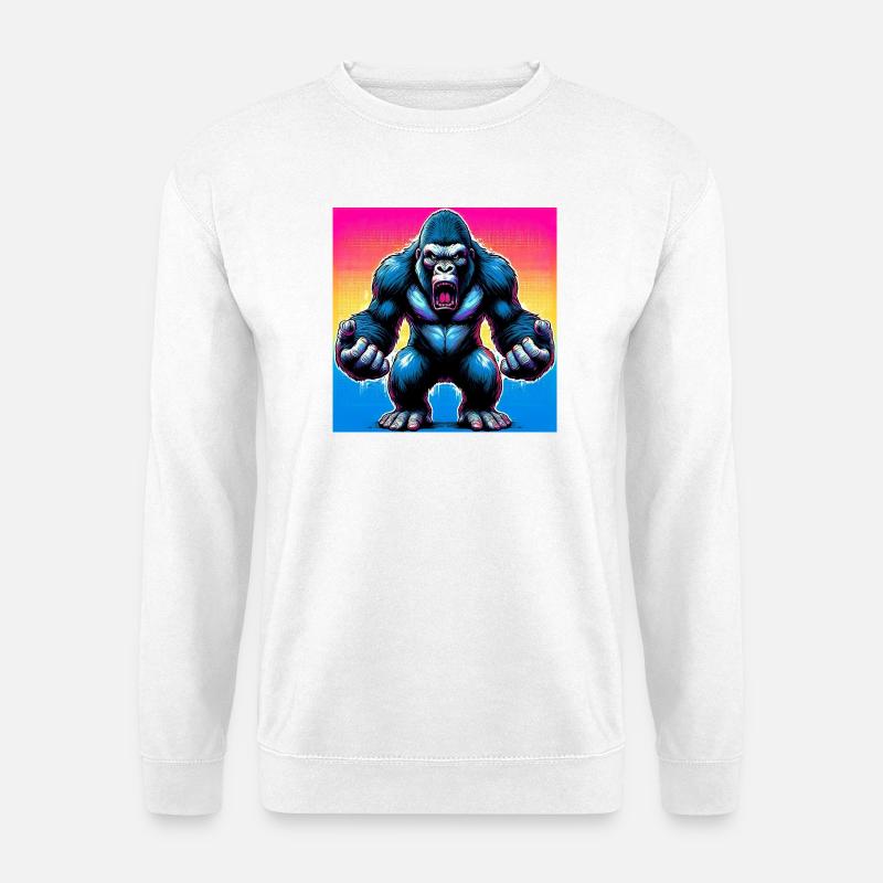 Gorilla - Unisex Pullover - Weiß
