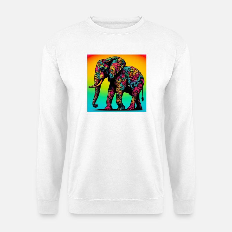 Elefant - Unisex Pullover - Weiß