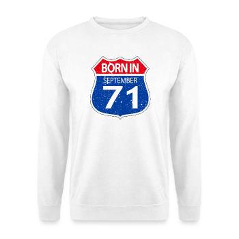 Born_in_September_71 - Unisex Sweatshirt - white - Front