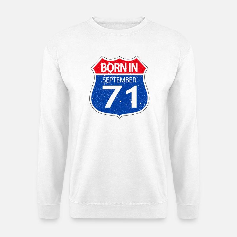Geboren_im_September_71 - Unisex Pullover - Weiß