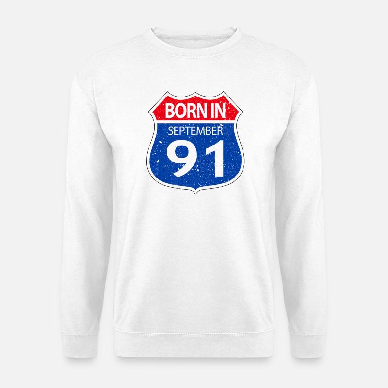Geboren_im_September_91 - Unisex Pullover - Weiß