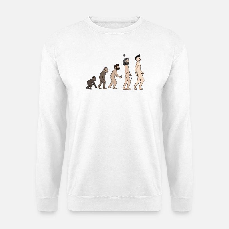 Human Development - Evolution Illustration - Unisex Sweatshirt - white