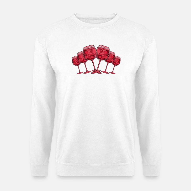 Weinglas Symbol Anstoßen - Unisex Pullover - Weiß