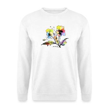 Fleur - Sweat-shirt Unisexe - blanc - Devant