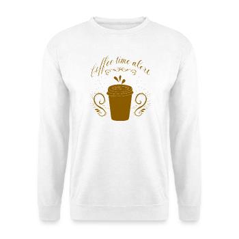 coffee time alert - Unisex Sweatshirt - white - Front