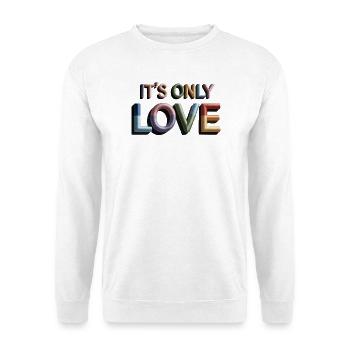 Bunt gestickte Liebesbriefe - Unisex Pullover - Weiß - Vorne