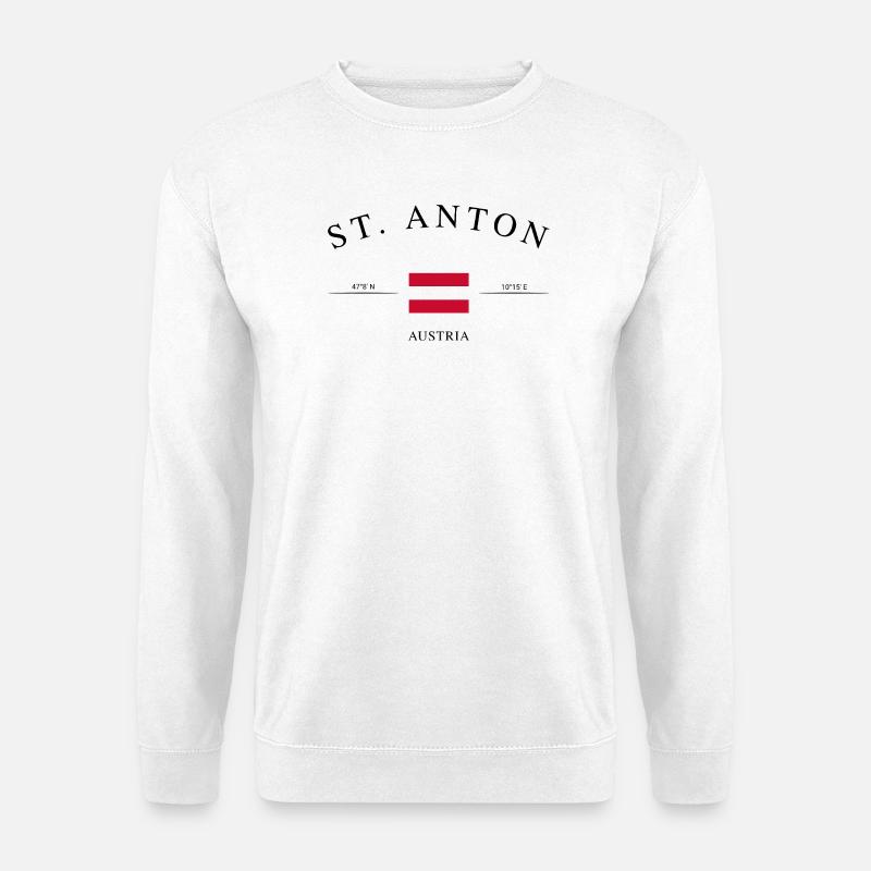 St. Anton Austria – Holiday Souvenir & Gift - Unisex Sweatshirt - white