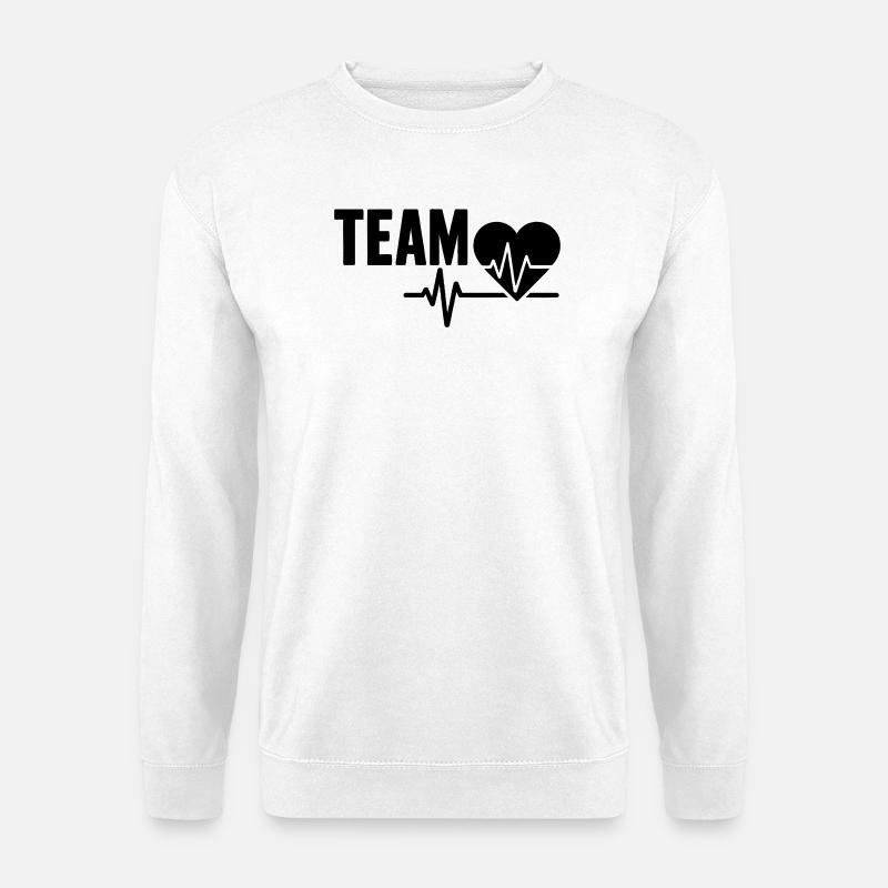 Herzschlag Team  - Unisex Pullover - Weiß