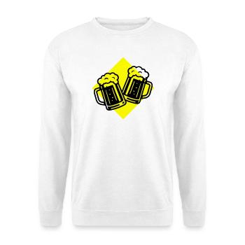 Beer Toast Beer Mug - Unisex Sweatshirt - white - Front
