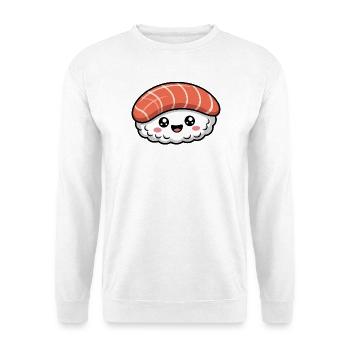 Kawaii Sushi - Unisex Pullover - Weiß - Vorne - Alina (178cm) & Michal (187cm)