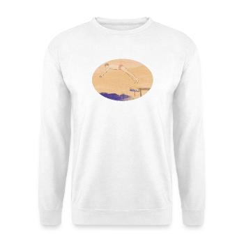 Schwimmen - Unisex Pullover - Weiß - Vorne - Alina (178cm) & Michal (187cm)