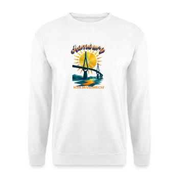 Chemise Hamburg Köhlbrand Bridge – Design rétro - Sweat-shirt Unisexe - blanc - Devant