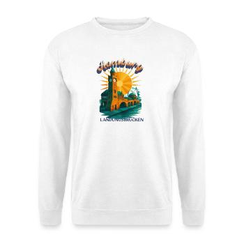 Hamburg Michel Shirt – St. Michaelis Kirche Retro  - Unisex Pullover - Weiß - Vorne