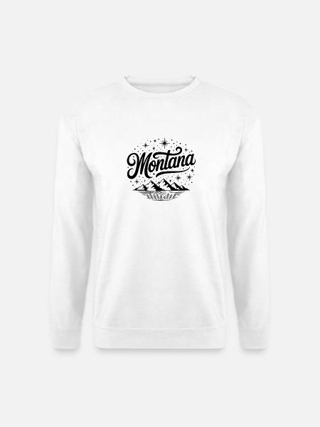 Montana - Souvenir USA State Design - Unisex Pullover - Weiß