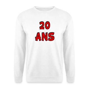 20. 20 YEARS. 20th ANNIVERSARY. 20 YEARS ANNIVERSARY. - Unisex Sweatshirt - white - Front