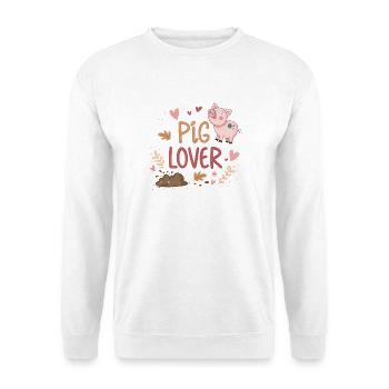 T-shirt Coeur de Porc Amoureux - Sweat-shirt Unisexe - blanc - Devant