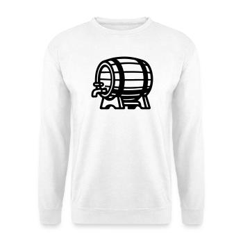 Baril de bière Symbole Brasserie - Sweat-shirt Unisexe - blanc - Devant