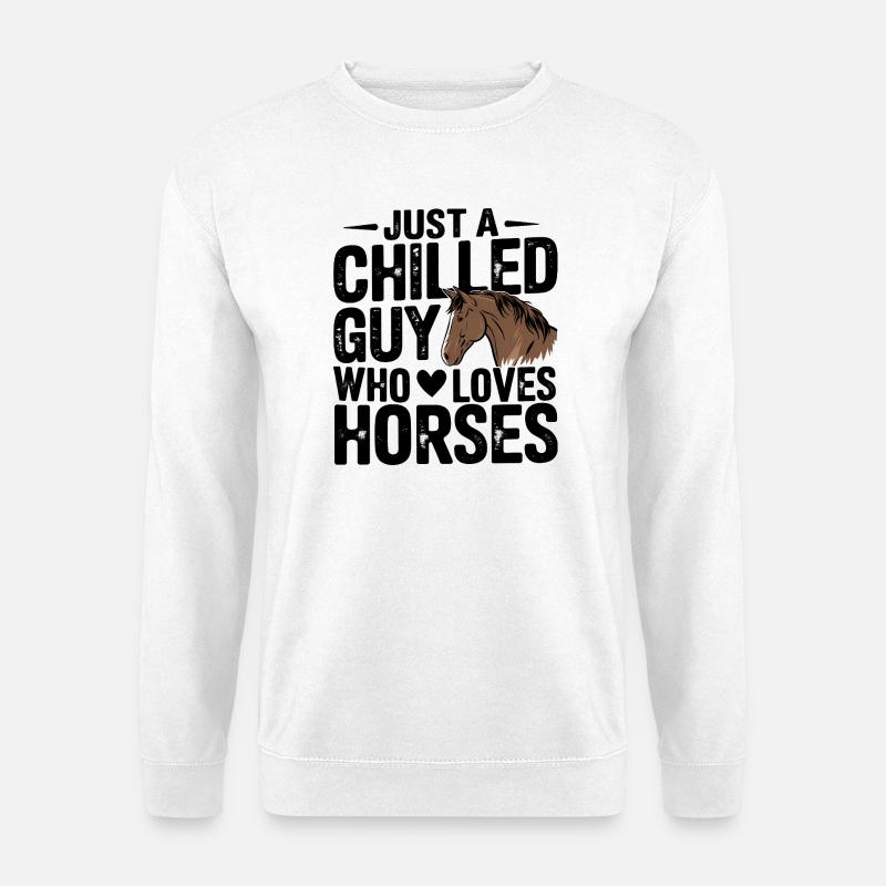 Liebevolles Pferde-Zitat-Design - Unisex Pullover - Weiß