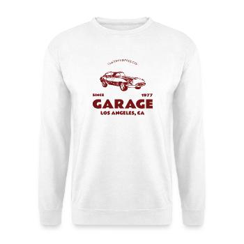 Custom Oldtimer – Garage Los Angeles - Unisex Pullover - Weiß - Vorne
