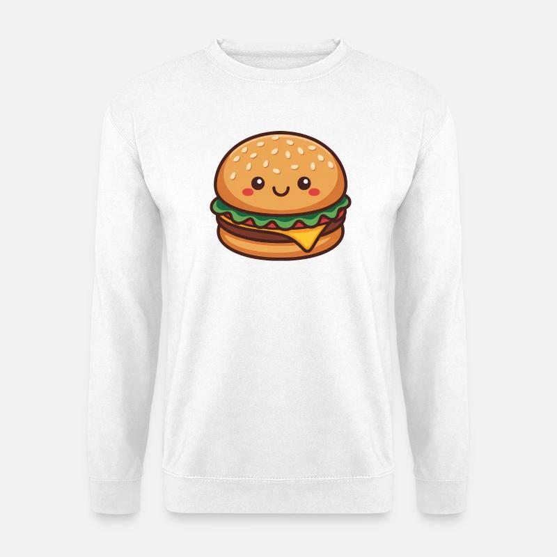 Kawaii Hamburger - Unisex Pullover - Weiß