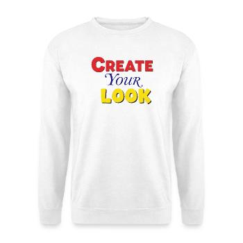 Lebendiges, farbenfrohes, kreatives Textdesign - Unisex Pullover - Weiß - Vorne
