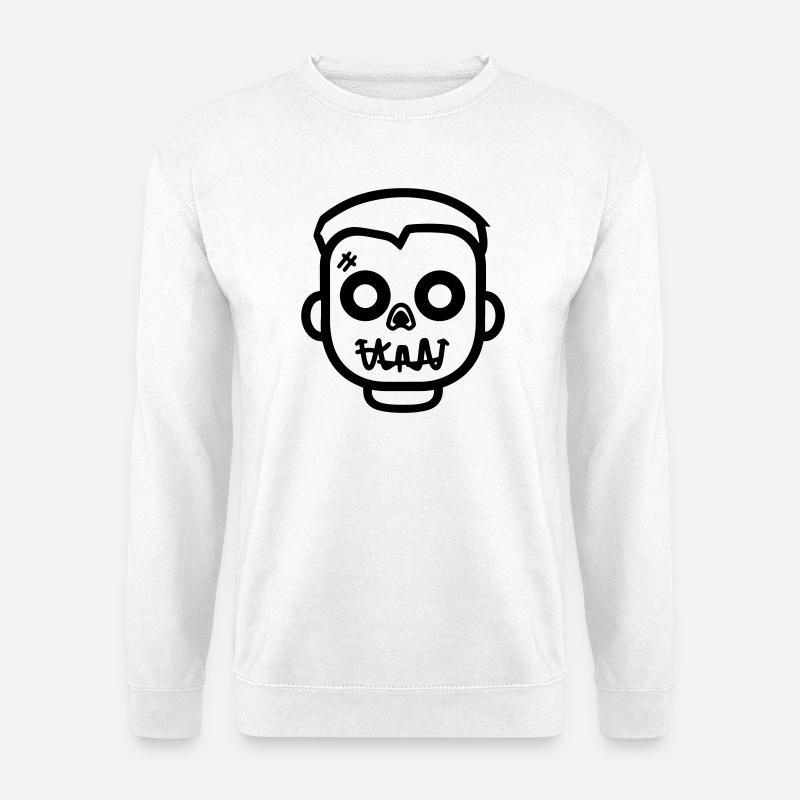 zombie_face - Unisex Pullover - Weiß