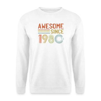 Retro 1980er Jahre Gradient Typografie Design - Unisex Pullover - Weiß - Vorne
