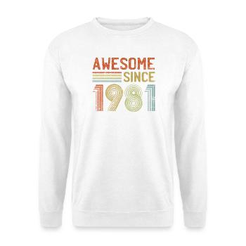 Rétro 1981 Typographie Design - Sweat-shirt Unisexe - blanc - Devant