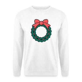 Wreath for Christmas - Unisex Sweatshirt - white - Front