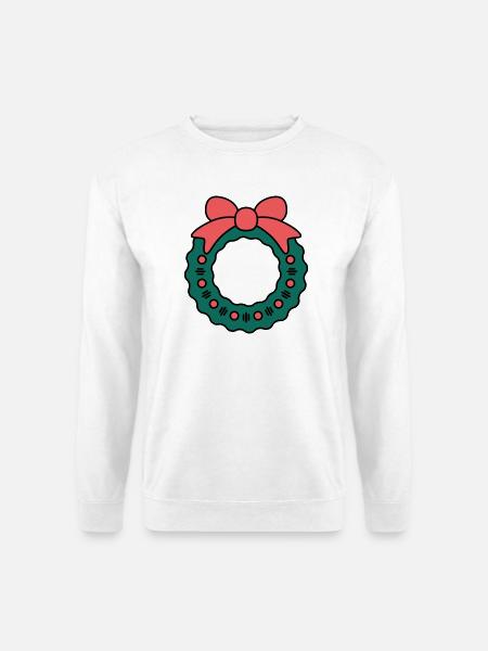 Wreath for Christmas - Unisex Sweatshirt - white