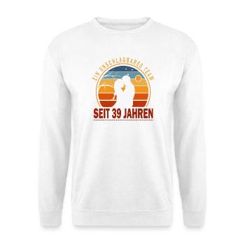 39 Years Relationship Gift Husband Wife - Unisex Sweatshirt - white - Front