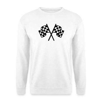 Racing Flagge Symbol - Unisex Pullover - Weiß - Vorne
