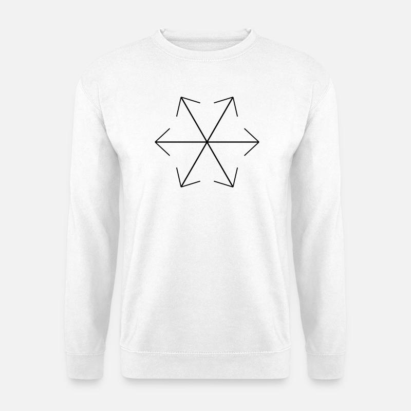 Abstraktes geometrisches Musterdesign - Unisex Pullover - Weiß