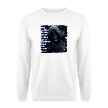 Skull horror motif with fog - Unisex Sweatshirt - white - Front
