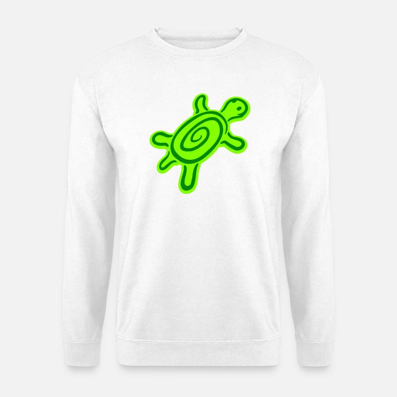 turtle spiral turtle shell pattern cute - Unisex Sweatshirt - white