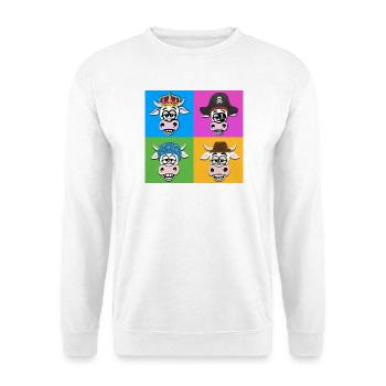 Kuh-Quartett - Unisex Pullover - Weiß - Vorne