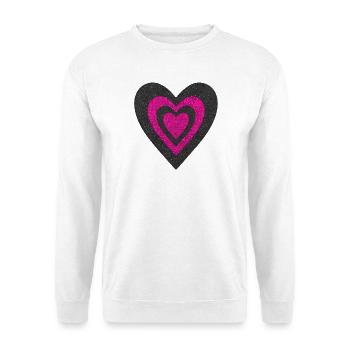 Cœurs  - Sweat-shirt Unisexe - blanc - Devant